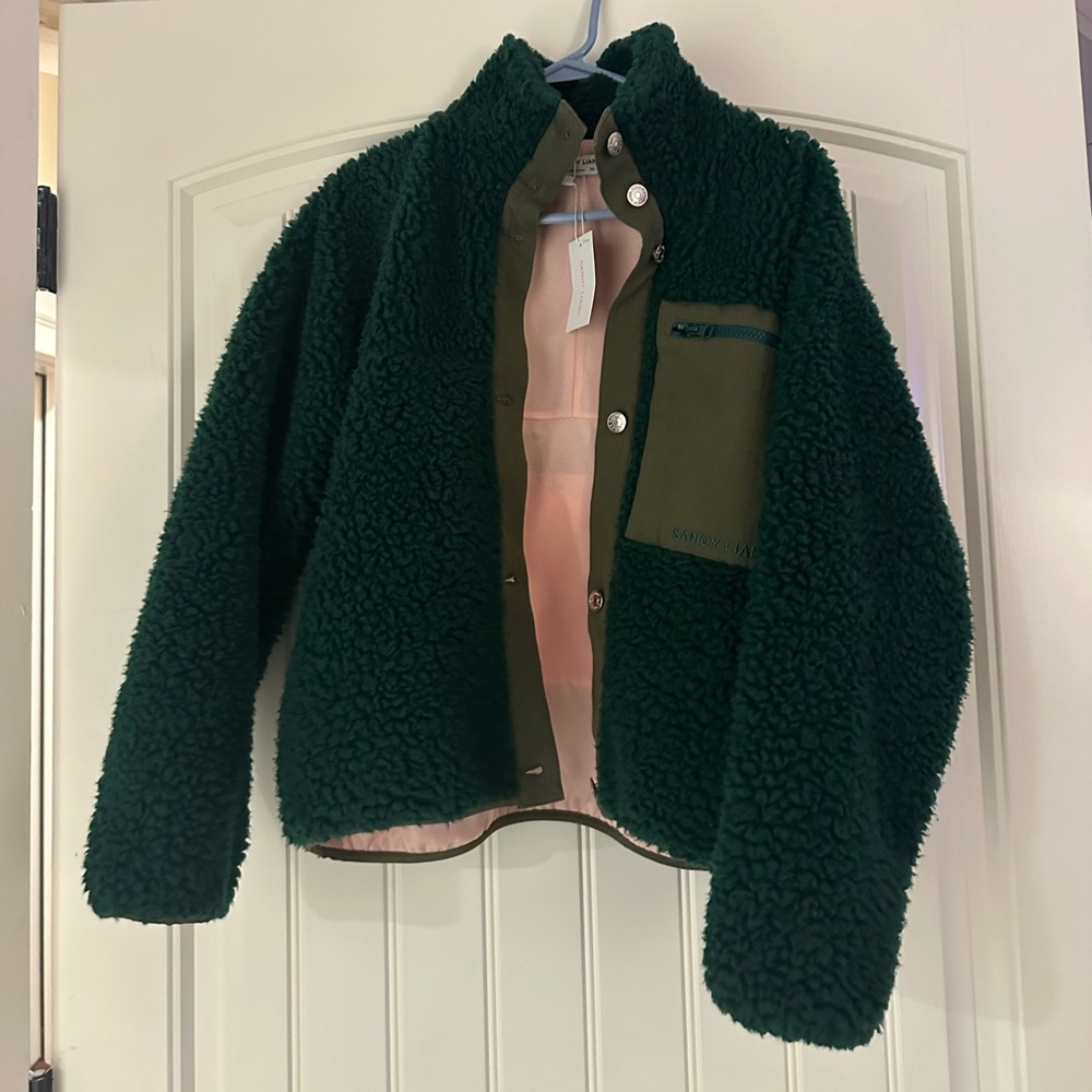 NWT Sandy Liang Jansport Green Fleece Jacket